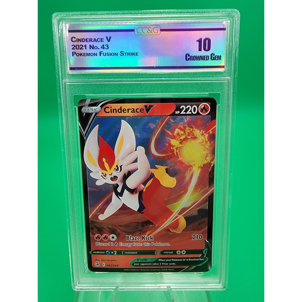 Pokémon TCG Cinderace V 043/264 Fusion Strike NM/M Ultra Rare CC&G 10 CG